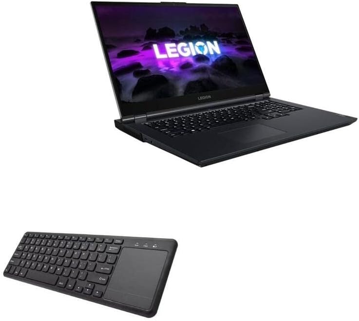 Клавиатура BoxWave е Съвместима с Lenovo Legion 5 (17 инча - 82JY) (клавиатура от BoxWave) - Клавиатура MediaOne със сензорен панел, клавиатура в пълен размер, USB, безжичен тракпад за PC - чер?