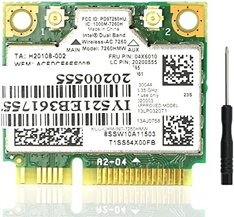 Безжична карта LIAN MO 7260HMW WiFi карта, двухдиапазонная безжична мрежа-AC 7260 Mini PCIe захранващ адаптер Поддръжка 4.2 Bluetooth