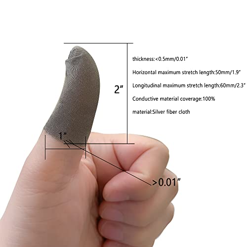 Сребърни влакна от 0,01 (0,5 мм) - тънки ръкав за пръстите от изкуствена кожа за мобилни телефони, които