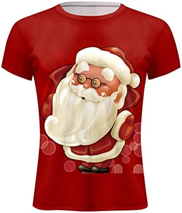 XXBR Коледни Тениски за мъже, 2022 Мъжки Коледни Тениски с Принтом Дядо Коледа с Къс ръкав, Забавни Графични плътно
