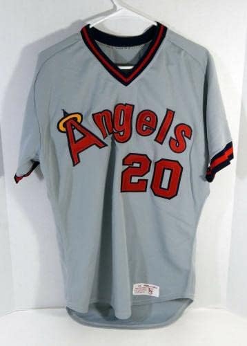 1983-84 California Angels Гари Петтис 20 Използван в играта Сива Риза DP17533 - Използваните в играта тениски MLB