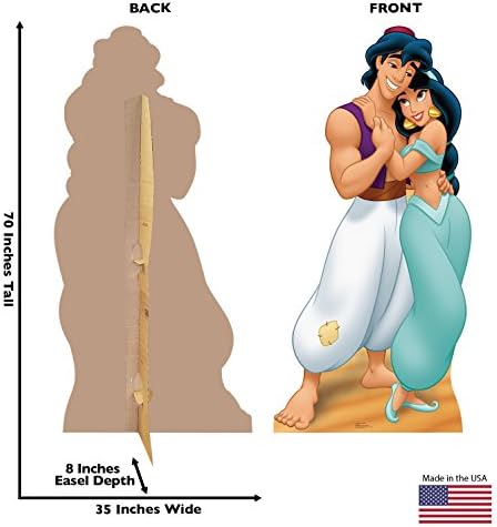Комик с по-добра графика Аладин и Жасмин, Изрежете от картон в пълен размер - Disney Aladdin