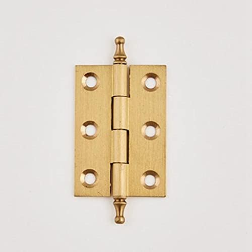 KFJBX 5 Бр Мат Месинг Декоративни Панти за вратите на гардероба Злато (Размер: 50 мм)