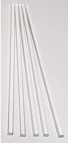 Weststone - 30шт акрилни пръчки 6(150 мм) x 1/16 (2 мм), Кръгли, прозрачни, стандартен допуск за