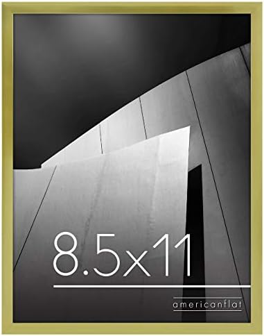 Рамка за снимки Americanflat 8,5x11 в злато - Тънка рамка за снимки с Небьющимся стъкло - Хоризонтален и вертикален формати