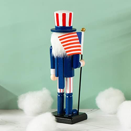 Кукли-играчки войници SEWACC на САЩ 4 юли, Деня на Независимостта Лешникотрошачката Войници Дървена Фигурка Чичо Щелкунчика