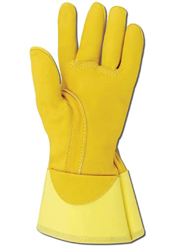 Работни ръкавици MAGID Leather Lineman Electrical Protector, 1 Чифт, Размер 11, 6660411, За използване С Гумени
