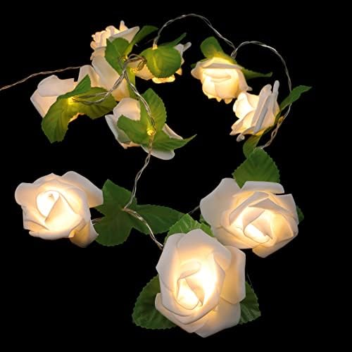 SOLUSTRE Сватбен Декор 1 Комплект Led Гирлянди от цветя, Рози, Изкуствени Цветя, Страхотна Светлина, Рози,