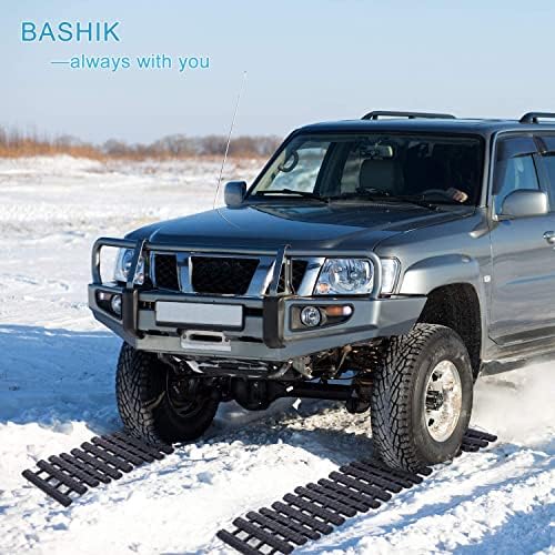 BASHIK Преносим Подложка за възстановяване на тягата Гъсеници за лек /товарен автомобил в кал, Сняг, Лед,