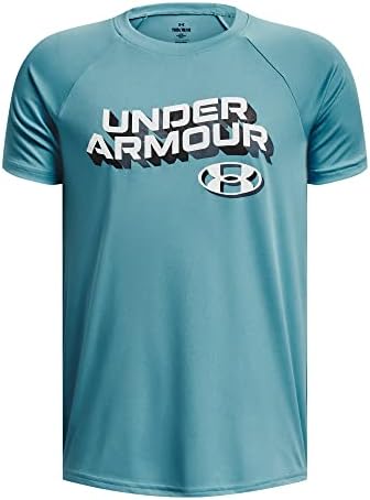 Тениска с надпис Under Armour Boys'Tech Wordmark с къс ръкав