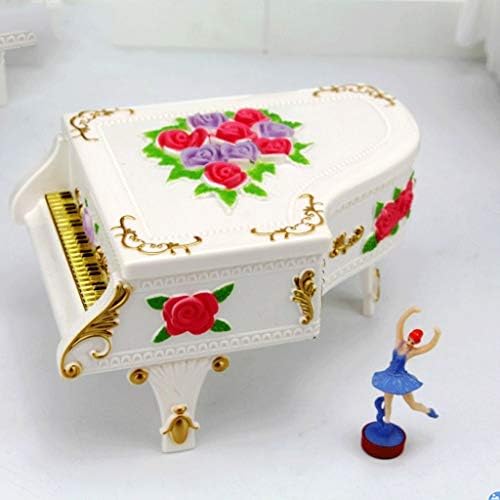 Музикалното ковчег Бял Роял LIUZH led украса на кутии светещи музика въртяща се Музикална ковчег балет момиче