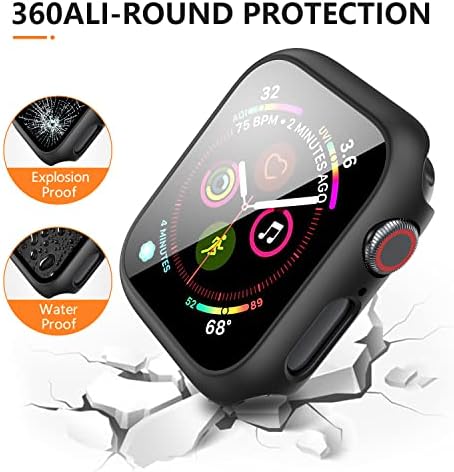 Калъф Mugust 3 в опаковка за Apple Watch Screen Protector 40 мм SE Series 6 Series, 5 Series 4, твърд КОМПЮТЪР,