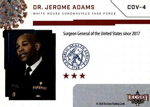 2020 Лист Решения COVID-19 Целевата група на Белия дом COV-4 Търговска картичка на д-р Джером Адамс