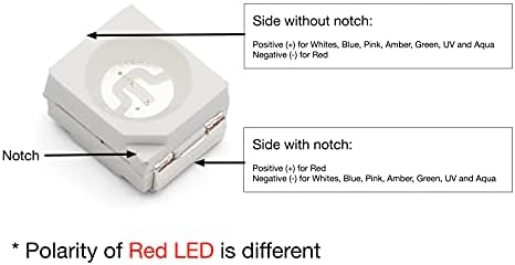 Oznium 20 броя светодиоди за повърхностен монтаж PLCC-2, SMD SMT 3528 LED размер - червен