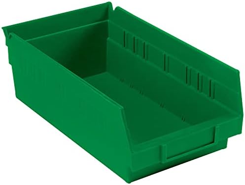 Чекмеджето за съхранение на рафт, Пластмасов, С 6-5 / 8 W X 11-5/8G X 4В Зелено - Лот от 12