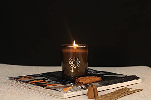 Ароматни Свещи NUHR Home - Луксозни Подаръци под формата на Свещички с богат аромат на Uda и Кехлибар - Ароматерапевтични подарък за жени И мъже, Декоративни Свещи - 50 часа