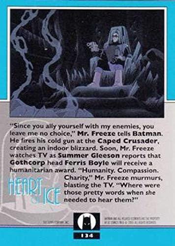 1993 Топпс Батман анимационни серии Неспортивная търговска картичка 134 Лед сърцето