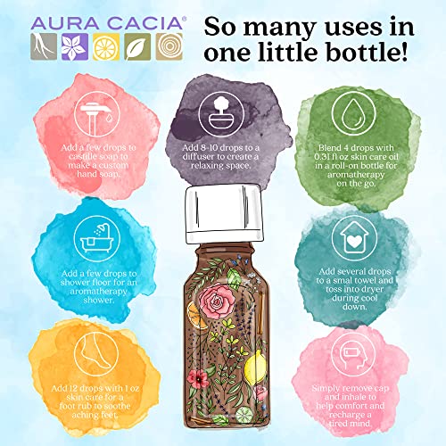 Aura Cacia Чисто Етерично масло от Лавандула | GC / MS Тестван за чистота | 60 мл (2 ет. унция) | Lavandula ясен