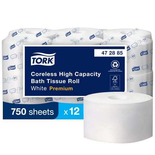 Диспенсер за тоалетна хартия Tork без ядро, черен, за дома и малкия бизнес - T7, Безопасна за септични ями