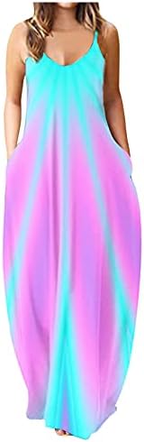 UYST/ ежедневни Макси рокля без ръкави за жени размера на Плюс, Женски Свободното си вечерна рокля с дълбоко V-образно