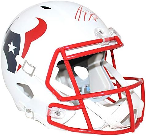 JJ Watt С автограф / с автограф Houston Texans F / S Плосък Бяла Каска JSA 28995 - Каски NFL с автограф