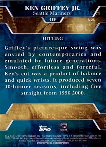 2015 Кен Гриффи Начело с бейзболна серия Архетипи MLB, Мента, Поставяне на карта Архетипи A-25 Кен Гриффи Младши