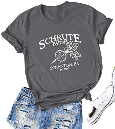 Риза FEMLE Schrute Farms Дамски Офис Hoody с джоб, Смешно Графика Тениска