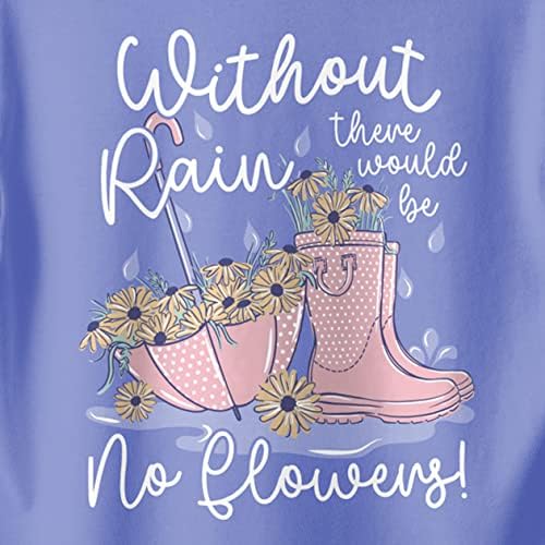 Без дъжд, Без цветя Пролетни Обувки с чадър Дамски Графична Тениска С Къс ръкав