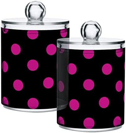 HJJKLLP 4 Опаковки, Черно Розово Грах, Определени Аптеки Бутилки от прозрачна пластмаса за Памучни щеки, Тампон,