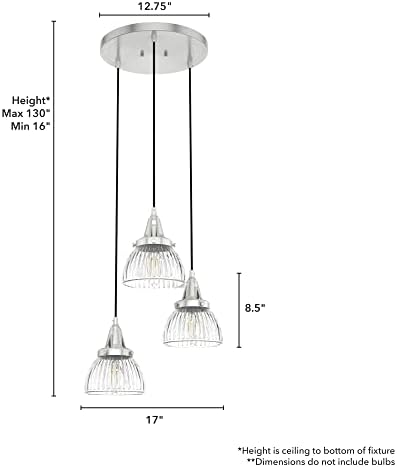 Окачен лампа Хънтър Фен Company 19325 Cypress Grove Cluster, Матиран Никел