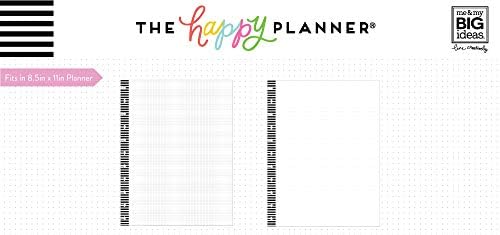 листове хартия за бележки me & my BIG ideas - Аксесоари за scrapbooking Happy Planner - 40 Листа предварително перфорирана
