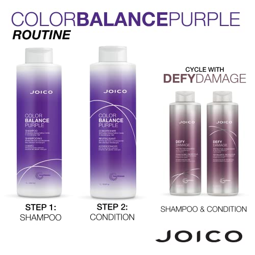 Климатик Joico Color Balance Purple | За прохладни и светли или побеляване на косата | Премахва медно-жълти цветове | Придава