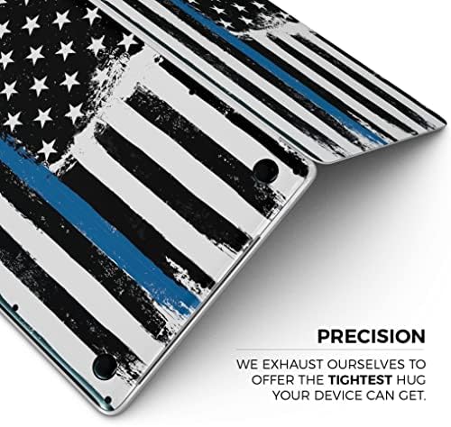 Дизайн Skinz Гръндж Патриотичен американски флаг с тънка синя линия V2, Обертывающий Цялото тяло, Устойчиво на надраскване