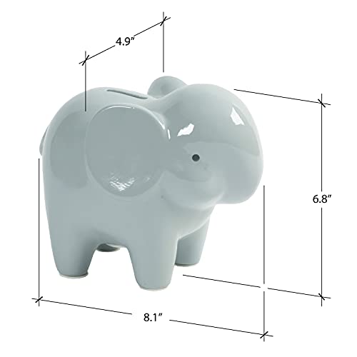 Carter's BB1-23443 Керамична касичка във формата на Слон, за деца, 8,1 W x 6,8В
